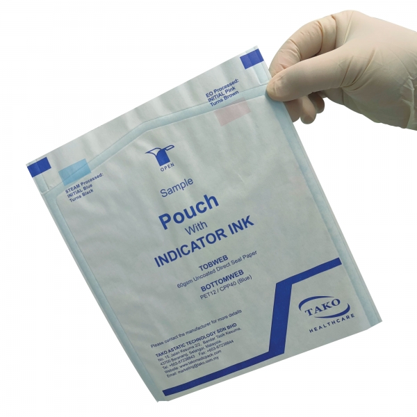3-Side Seal Pouch with Sterilization Indicator Ink Printing